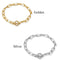 Wrist Stainless Steel Geometric Shape Toggle Clasp Bracelet OT Buckle Chain