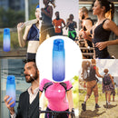 Water Bottle with Time Marker Sports Portable Water Bottle (Blue Purple) Newly