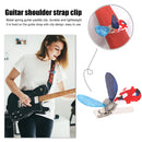 Metal Guitar Picks Clip with 3 Picks Acoustic Guitars Bass Ukulele Accessories