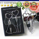 Love Heart Corkscrew Bottle Opener Set Wine Bottle Stopper Wedding Decor