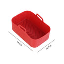 #A Silicone Air Fryer Liner Square Oven Microwave Baking Fryer Pans Pot Basket M
