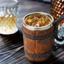 Simulation Crude Wood Drinking Mug Double Wall Insulated Beer Cup Wine Tumbler