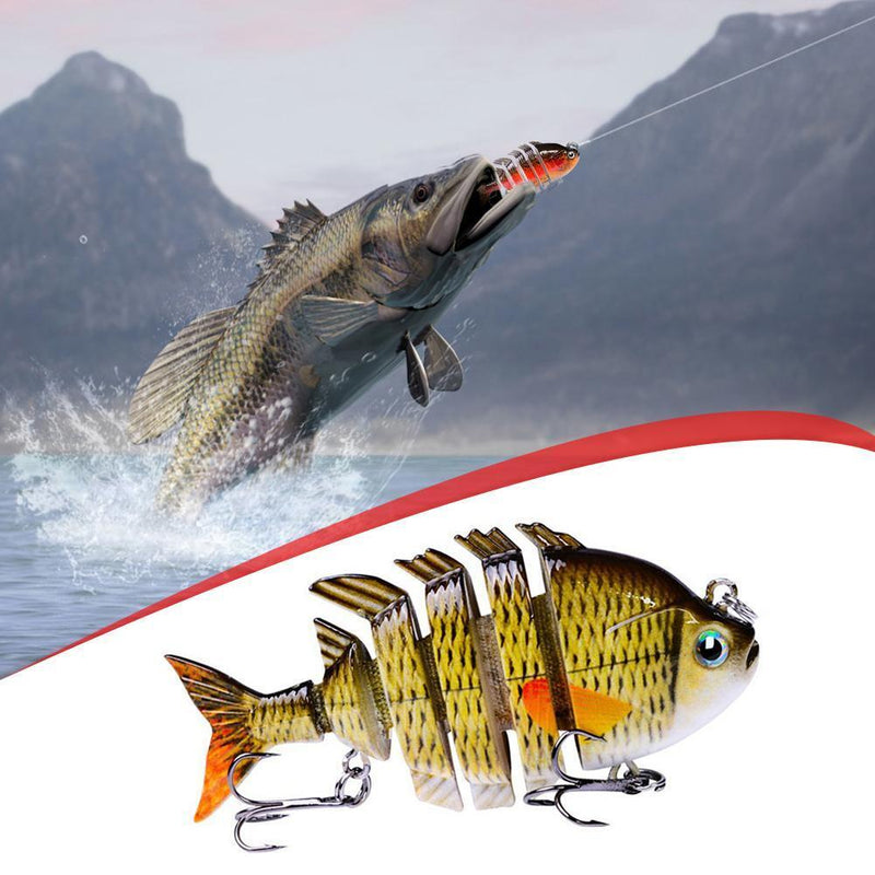 Crankbait Fishing Lures 8cm 14g 6 Sections Artificial Wobbler Hard Bait (E)
