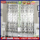 4pcs Peony Curtain Living Room Bedroom Home Door Window Curtain (Grey)