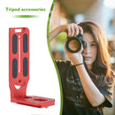 Universal Camera L Plate Aluminum Alloy Quick Release Tripod Head Shot Moun