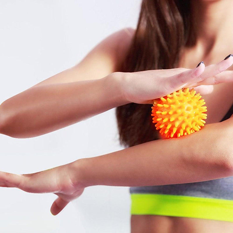 PVC Spiky Ball Trigger Point Fitness Hand Foot Pain Relief Ball (Orange)