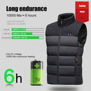 11 Places Zones Heated Vest Splicing Heating Jacket Thermal Waistcoat for Sports