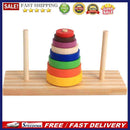 Wooden Puzzle Stacking Tower Of Hanoi Kid Mathematical Educational Toys