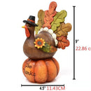 Outdoor Home Decor Ornament Pumpkin Statue Halloween Pumpkin Turkey Statuette