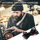 Motorcycle Fog Light Wiring Harness LED Lamp Headlamp Refit Switch Cable Newly