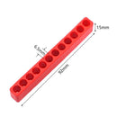 5pcs Multi Holes Hex Shank Bit Holder Screwdriver Head Storage Case (Red) Newly