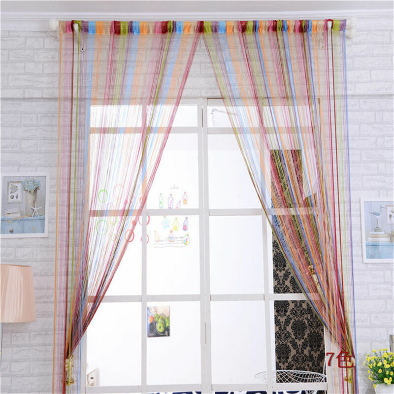 Room Divider Fly Screen Curtain Strip Tassel Colorful Door Window Panel Ho hot.