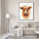 Painting By Numbers Kit DIY Cattle Hand Painted Canvas Oil Art Picture Gift