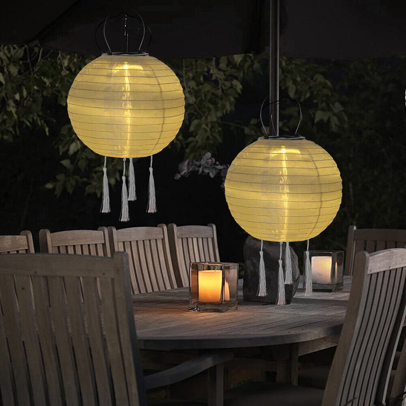 10inch Solar Lantern LED Waterproof Global Lamp Tassel Chinese Celebration Light