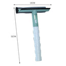 Glass Wiper 2 Side Window Bathroom Cleaning with Water Spray Bottle (Green)