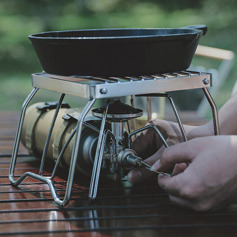 Portable Folding Grill Rack Backpacking Camping Stove Campfire BBQ Grill Stand