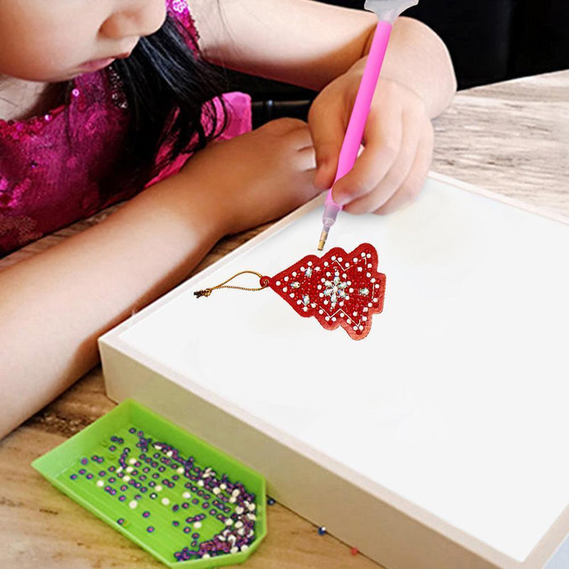 10pcs DIY Full Drills Diamond Painting Special Shape Christmas Tree Pendant