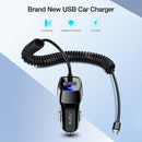 RAXFLY USB Car Charger for Phone Adapter with Micro USB Extension Cable Newly
