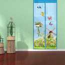 Magnetic Curtains Door Screen Anti-Mosquito Curtain Mosquito Net(Sky Blue