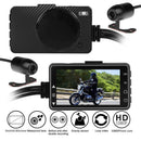 Dual Lens Motorcycle Motorbike DVR Dash Cam Front Rear Video Recorder Camcorder
