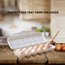Egg Tray Holder Home Storage Box Kitchen Fridge Container Organizer (Grey) Newly