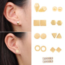 Simple Tiny Ear Studs Geometric Stud Earrings Mixed Small Earrings Set