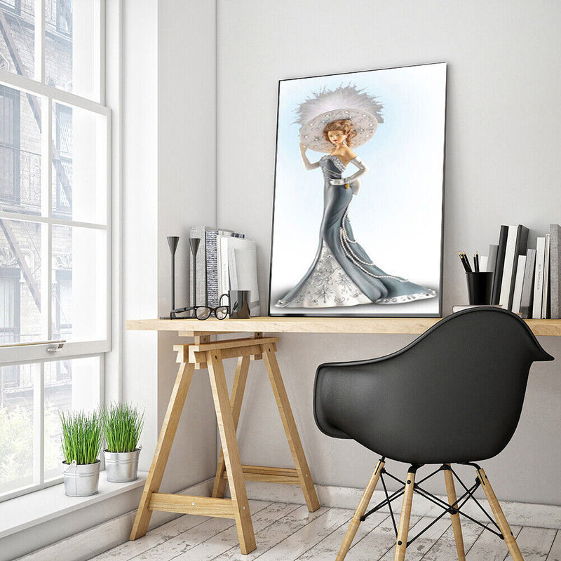 Elegant Lady Oil Paint By Numbers DIY Handpainted on Canvas Home Decoration