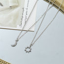 Women Men Couple Pendant Family Jewelry Clavicle Necklace Moon Sun Necklace