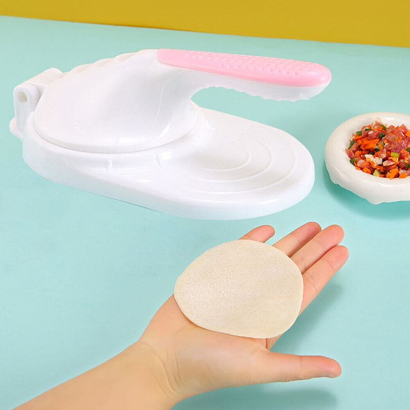 Manual Dumpling Skin Mold Kitchen Lazy DIY Jiaozi Maker Dough Press (White)