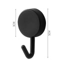 10pcs Nordic Adhesive Wall Hooks Strong Home Towel Key Hanger (Black+White)