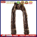 Warm Animal Fur Scarf Fluffy Plush Cap Ear Hood Shawl Glove Unisex