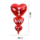 Party Decor Valentine's Day String of Heart I LOVE YOU Aluminum Foil Balloon