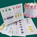 23pcs/set Cake Icing Piping DIY Practice Drawing Board Template Paper Newly