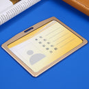 Aluminum Alloy Business Work Card ID Badge Name Tag Card Holder (Champagne)