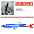 Soft Lures 8cm Wobbler  Head Hook Bait Jig Bass Fishing Tackle (5pcs) Newly