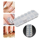 12 Grids Clear Beads Storage Box for Nail Art Manicure Jewelry Display Case