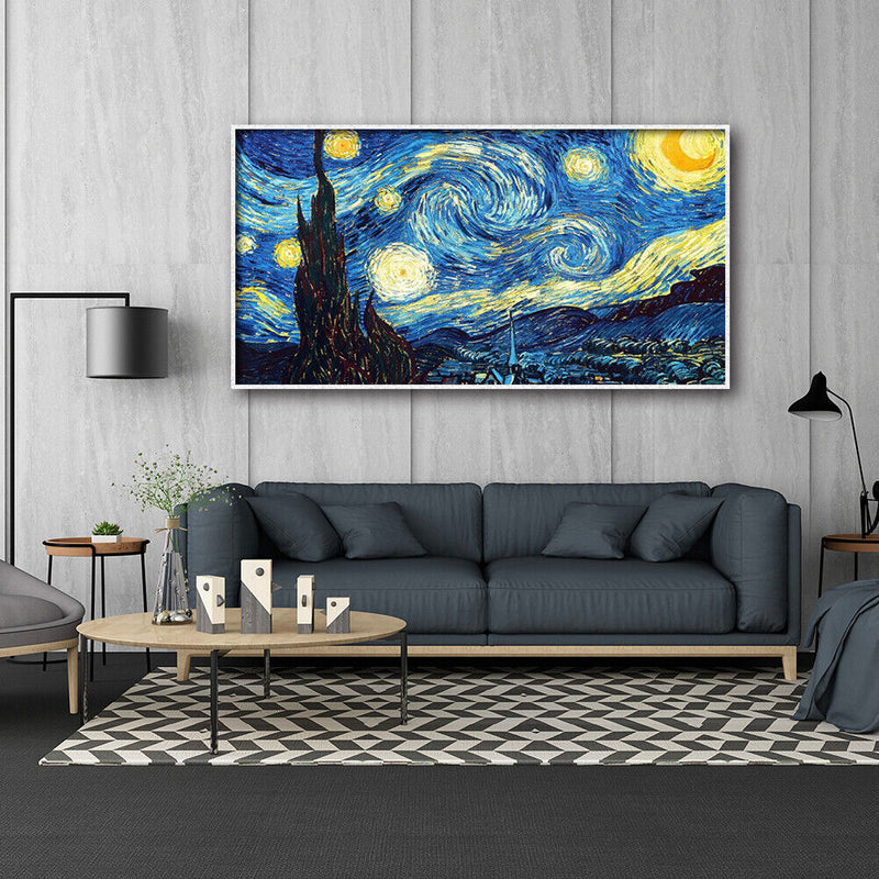 Mosaic Picture Starry Sky Round Diamond Painting Cross Stitch Rhinestone Cr