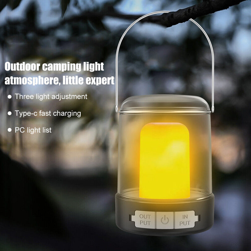Portable Camping Lantern 3 Mode Rechargeable Tent Lighting Lantern Waterproof