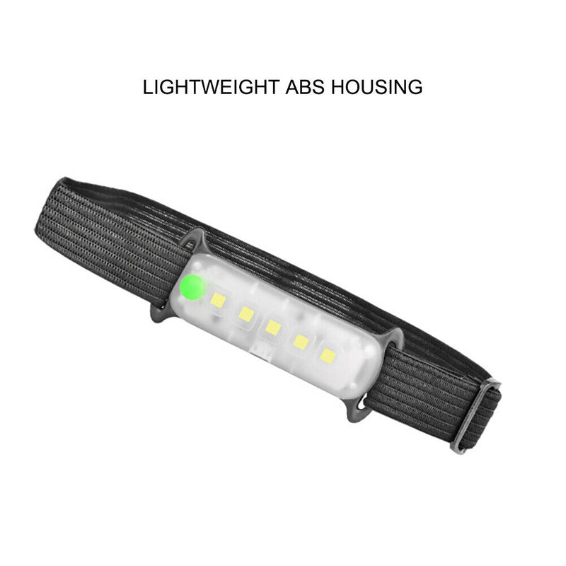 Portable Headlight Floodlight USB Rechargeable Flashlight Outdoor Fishing Lights