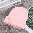 Hat Snow Knitted Cap Warm Hats Feather Embroidery Hats Women's Cotton Beanies