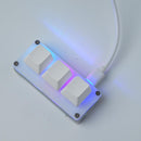 RGB Macro Custom Keyboard Knob 3 Key Programmable Mechanical Keypad.: