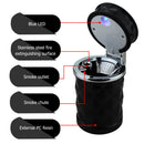 Car Ashtray with LED Lights Auto Cigarette Container Holder Box (Black) Newly