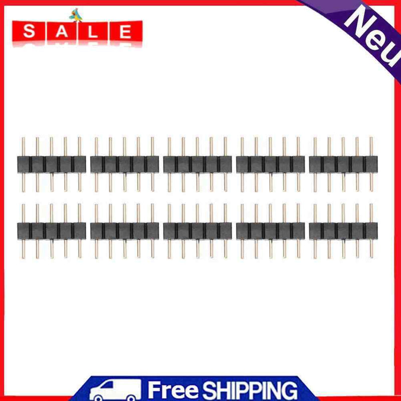 Starnearby 10pcs Male/Female 4 Pin RGB/5Pin RGBW Male Adapter Pin