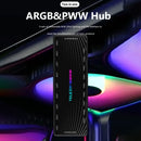 1 to 9 Cooling Fans HUB Splitter 4 Pin PWM PC 5V 3 Pin Motherboard Controller