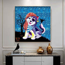 5D DIY Cartoon One-Eyed Dog Mosaic Full Round Drill Art Craft Diamond Painting