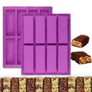 Silicone Purple 8-Cavity Rectangle Cake Mold BakingTray Mould T4C5 Ice Y8I1