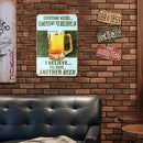 Retro Bubbling Beer Metal Plate Painting for Bar Pub Tin Plaques Wall Sign