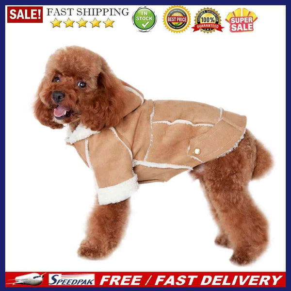 winter clothes dog clothes pet supplies British style legs(Light Brown)(M)