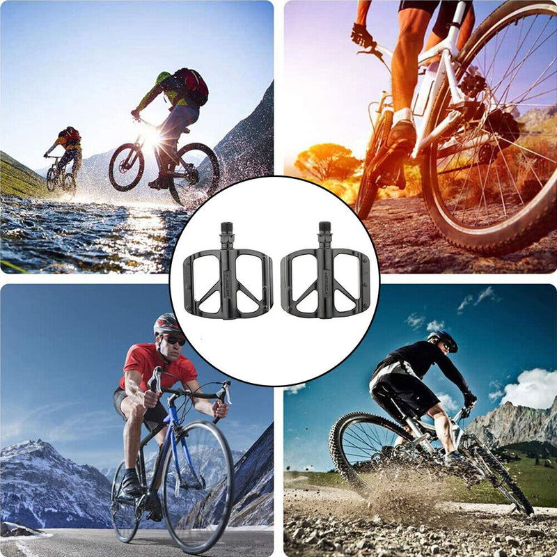 MEROCA Anti-Brief Bicycle Pedal Footpegs DU Bearing Aluminum Alloy Bike Pedals