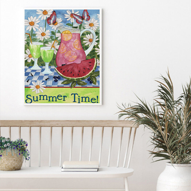 Summer Oil Paint By Numbers DIY Handpainted on Canvas Wall Art Picture Crafts